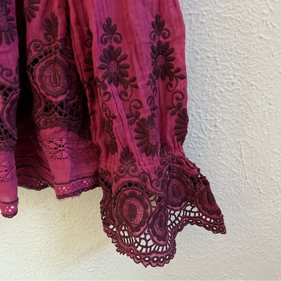 Sundance Tales of Time purple embroidered blouse - Picture 7 of 12